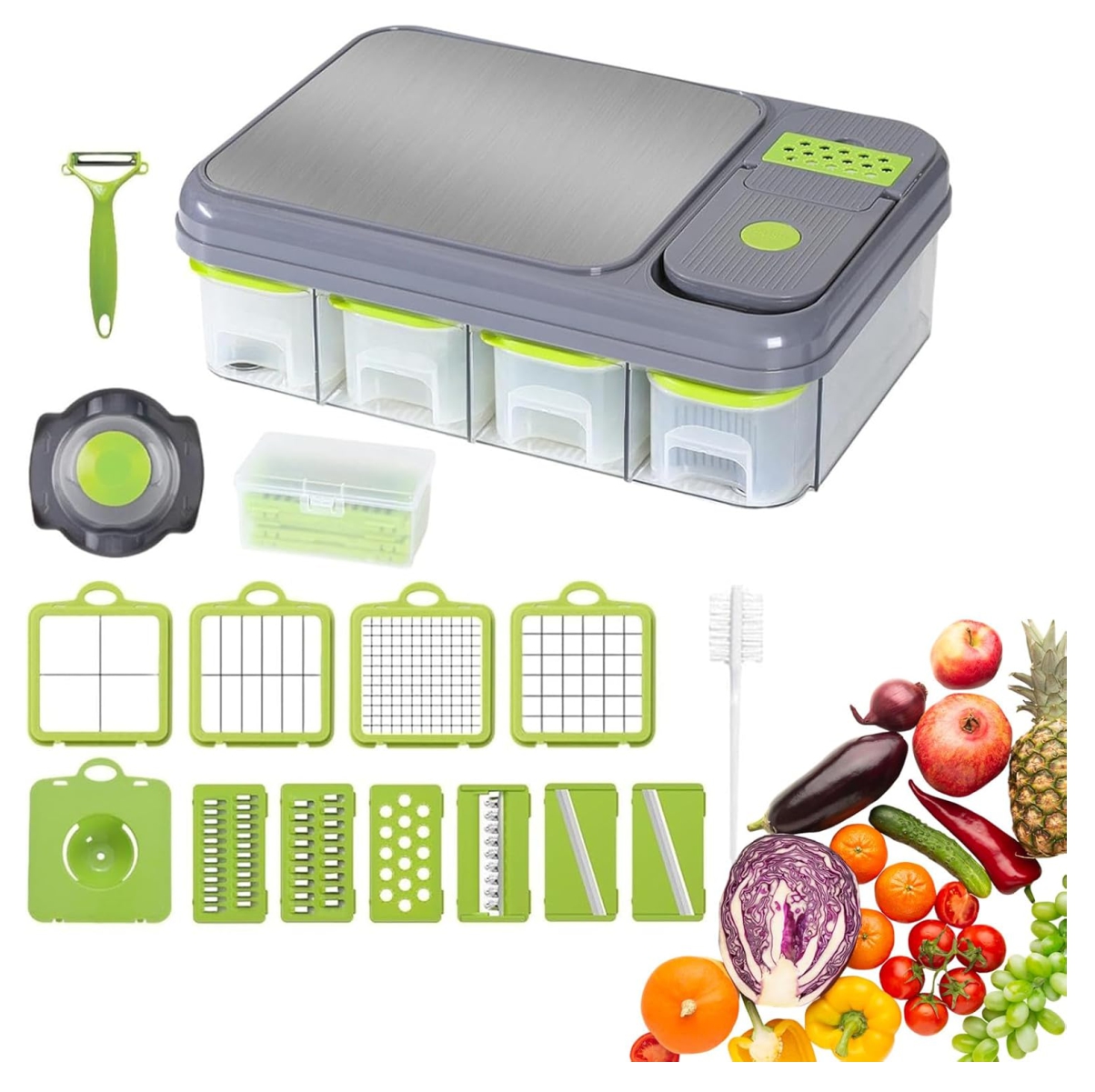 Miniatura 6 de Cortador De Verduras Mandolina 28 En 1